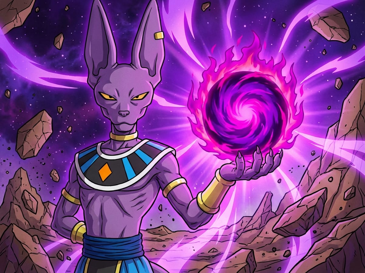 Beerus And Divine Purple Energy