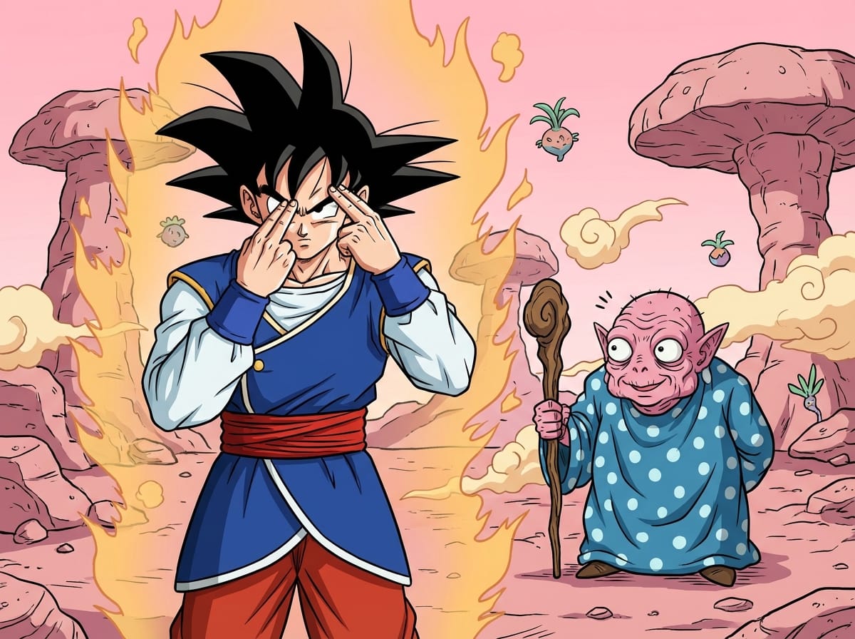 Goku Learning Instant Transmission