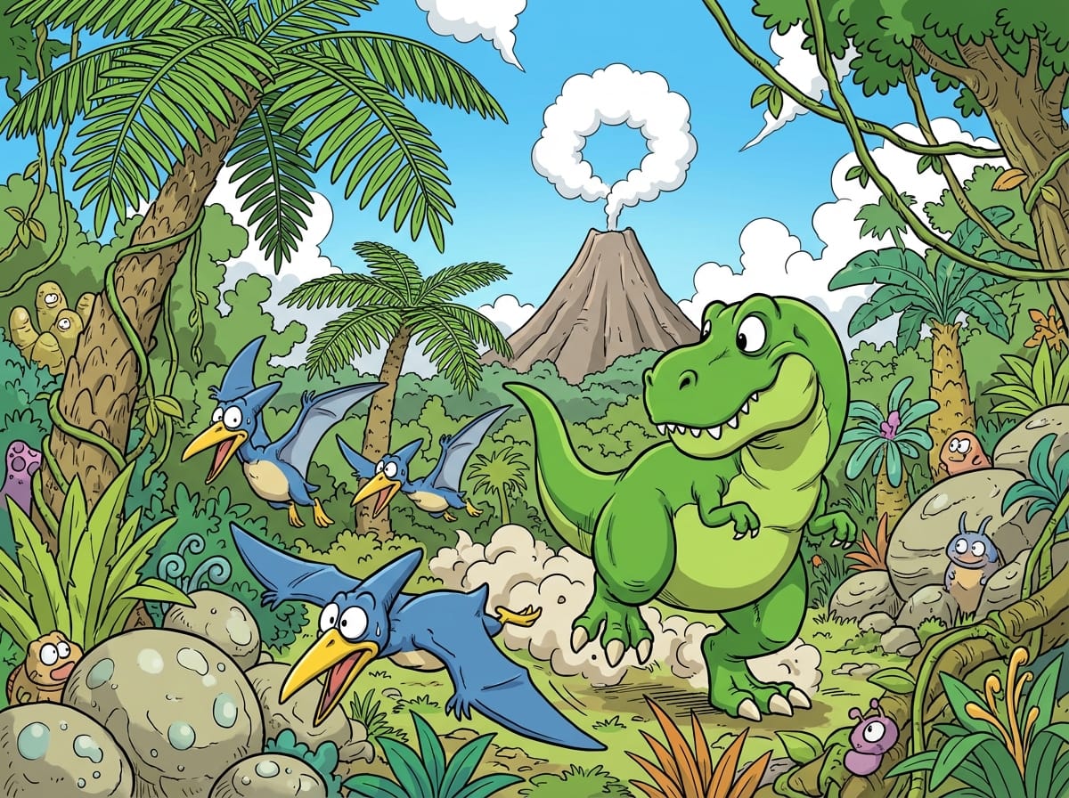 Native Dinosaur Ecosystem and Inhabitants