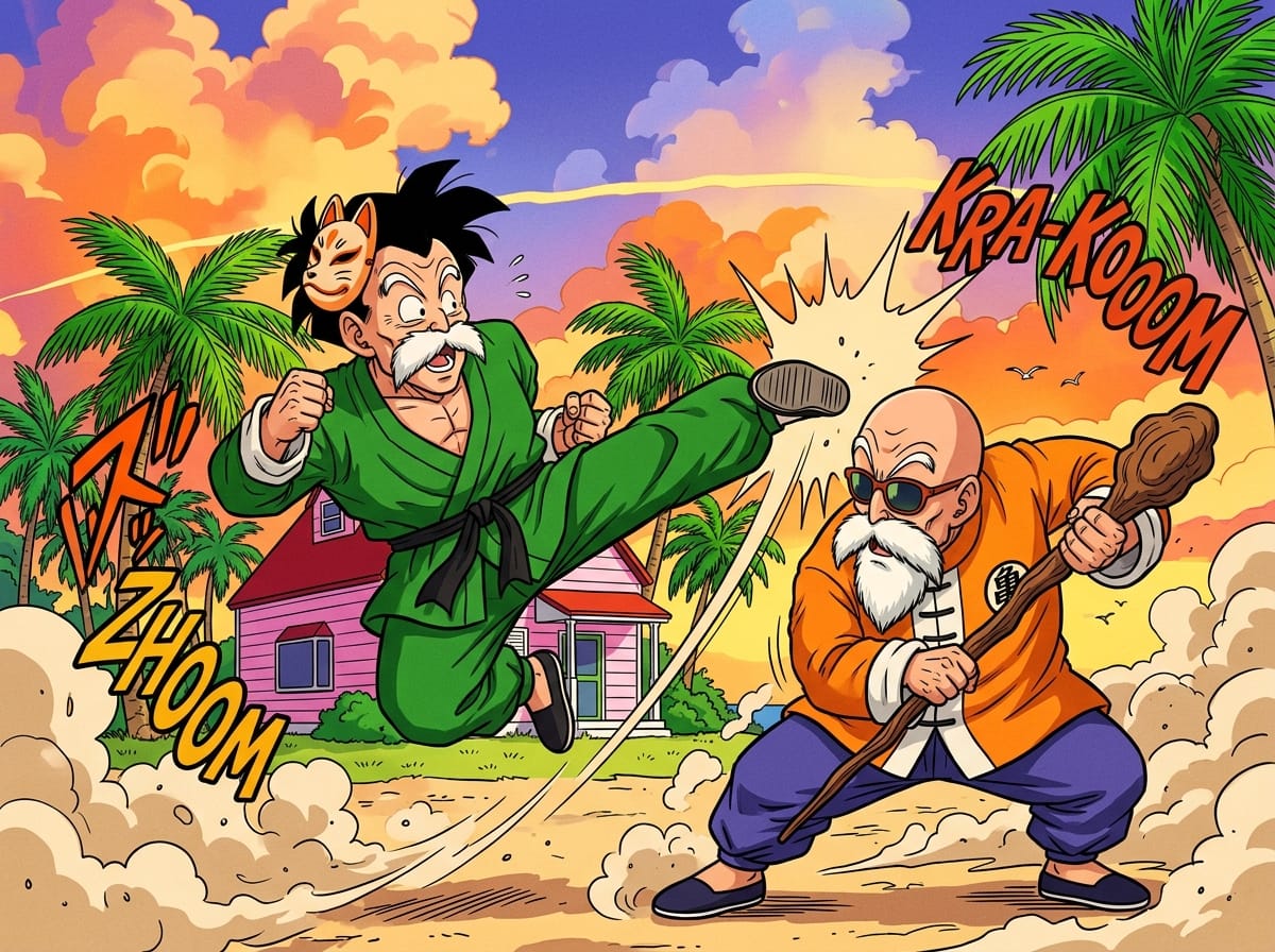 Training Connections Between Grandpa Gohan And Roshi