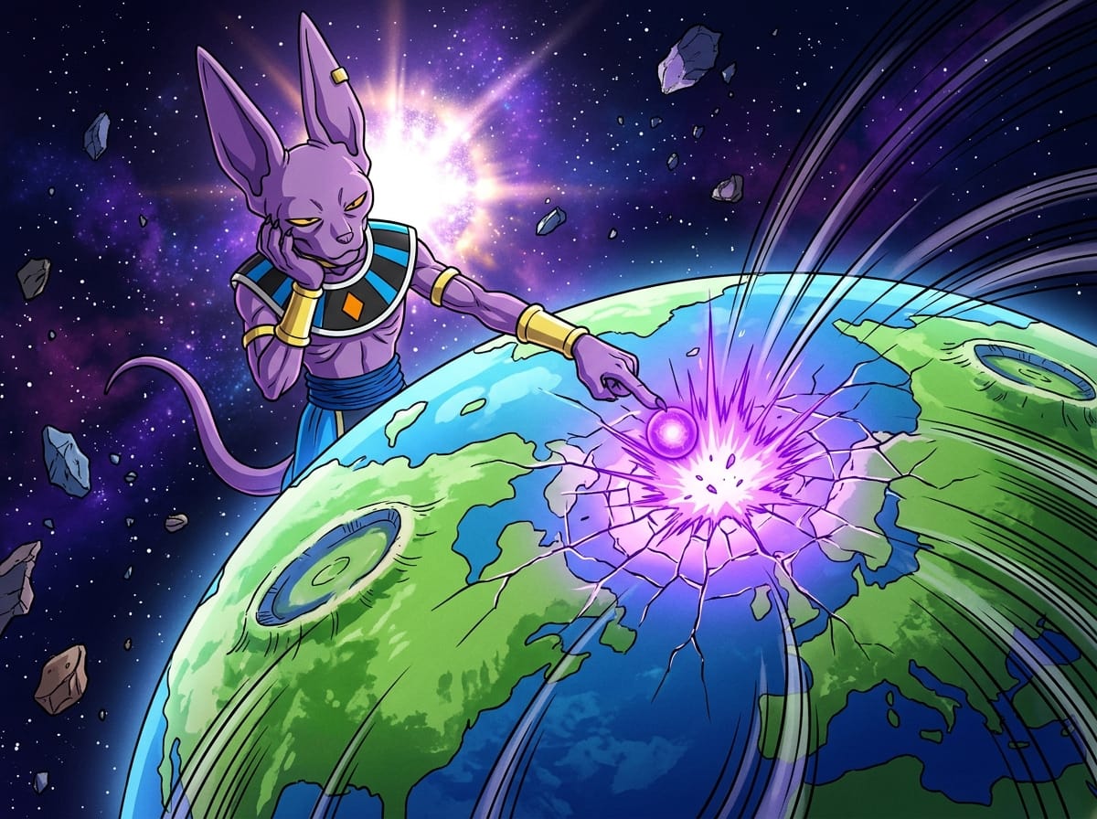 The Destruction of Planet Bas by Beerus