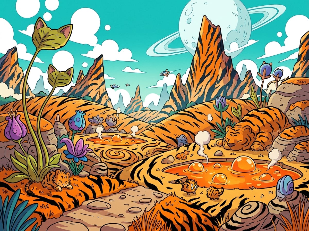 The Tiger Themed Landscape of Planet Tygre
