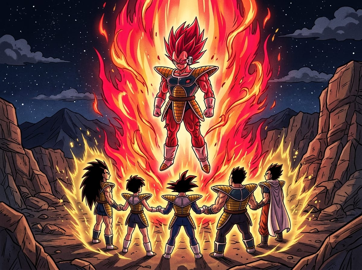 Transformation into the Super Saiyan God