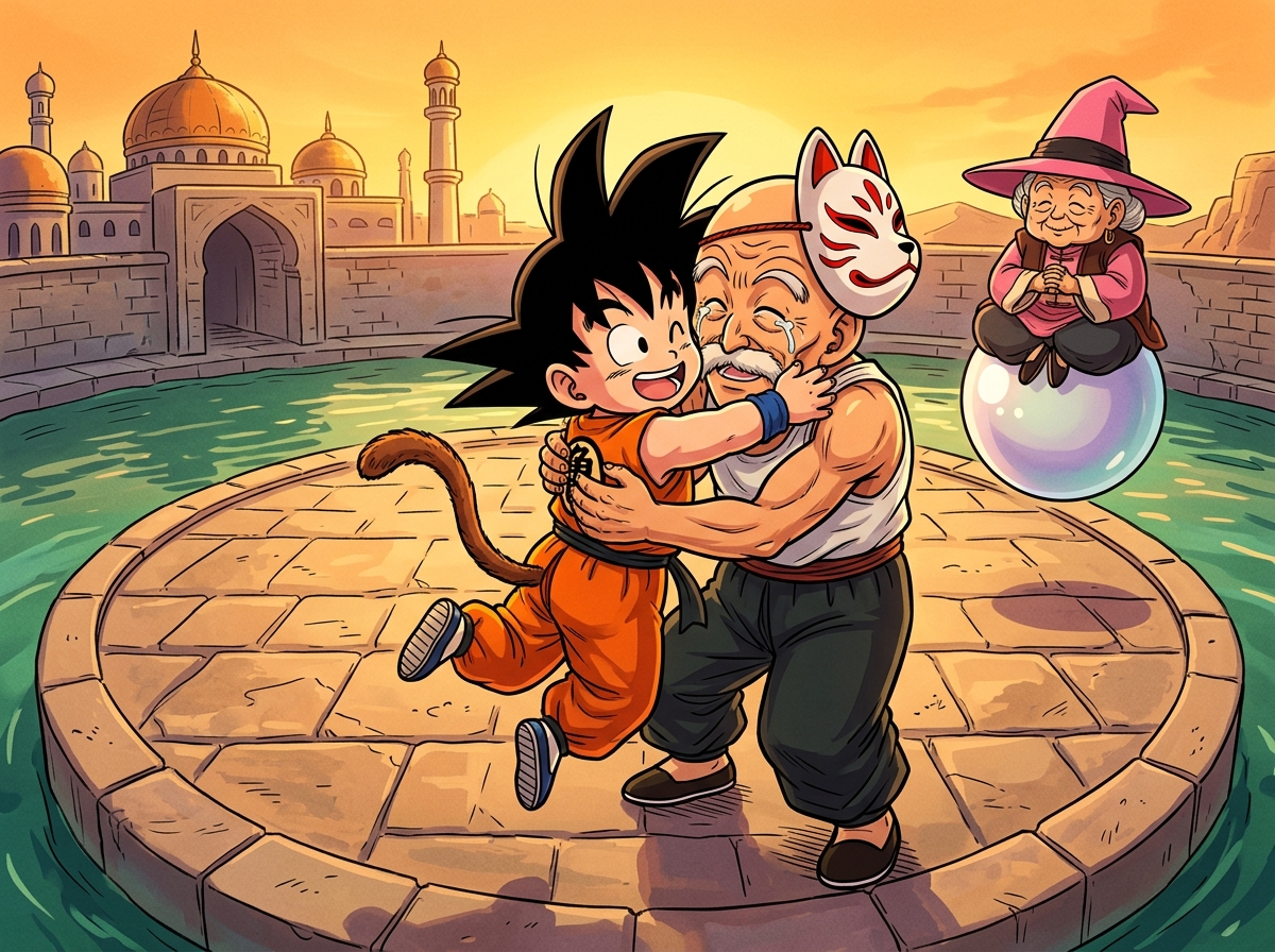 Emotional Reunion With Grandpa Gohan
