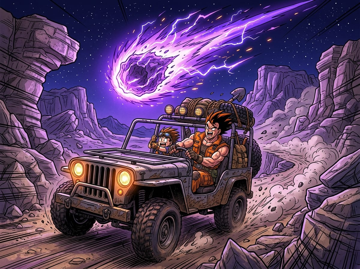 Jeep And The Purple Comet Attack