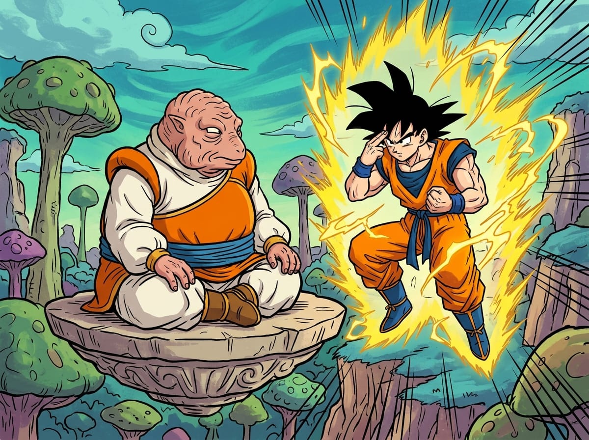 Mentoring Goku in the Instant Transmission