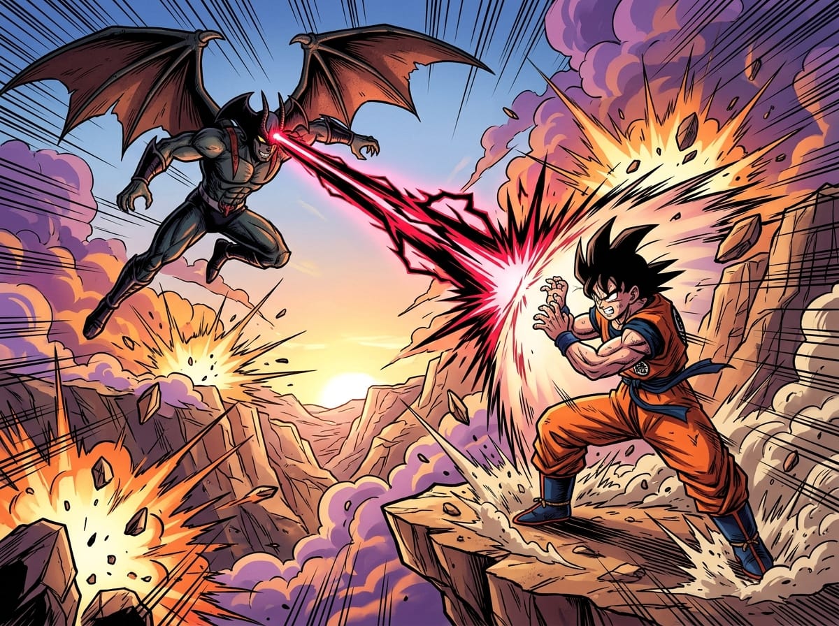 Devilman’s Attack Against Goku