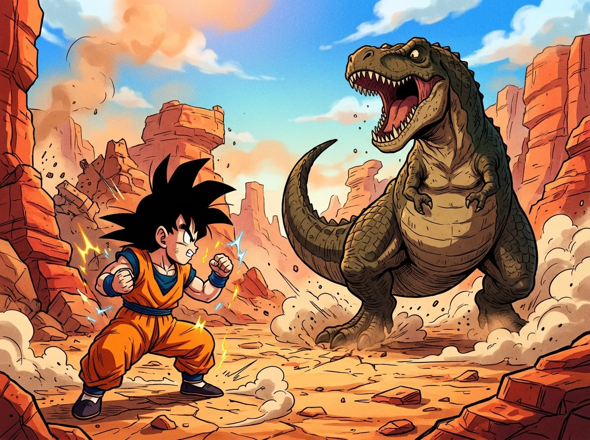 Why Does Gohan's Desert Dinosaur Matter to His Training?